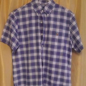 Mens Ralph lauren plaid ss button